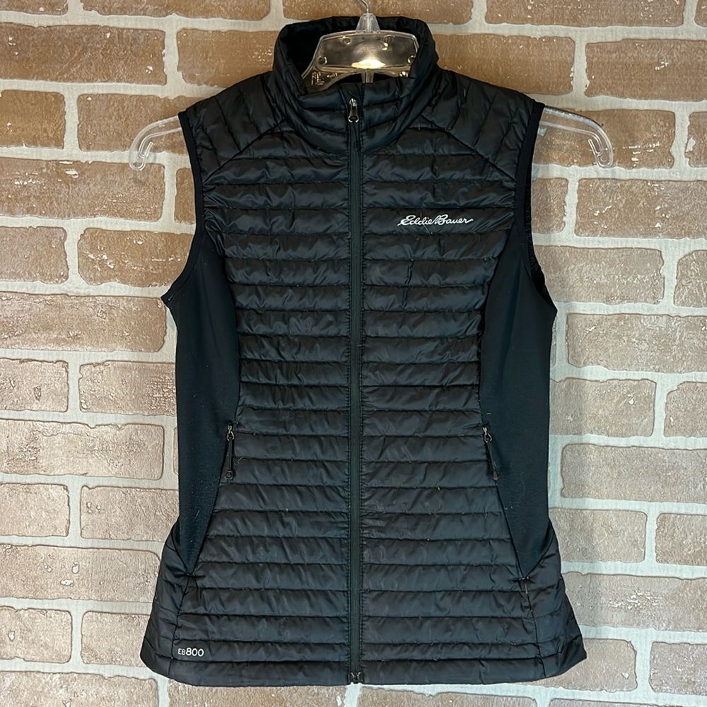 Eddie Bauer vest First Ascent Womens Black Down EB 800 size XS